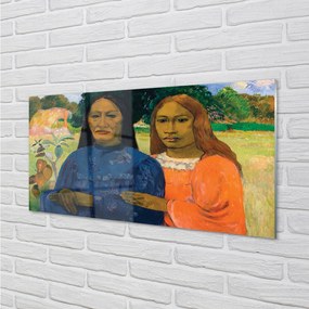 Pannello paraschizzi cucina Due donne di Paul Gauguin 100x50 cm