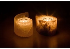 Rabalux 76034 - Lampada di sale - portacandela SOLUNA grigio/bianco