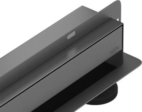 Mexen Flat Wall scarico lineare a parete 2 in 1 70 cm, grigio canna spazzolato - 1E30070