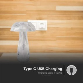 LED Lampada da tavolo ricaricabile dimmerabile LED/1W/5V 3000-6000K 1800 mAh limpido