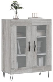 Credenza grigio sonoma 69,5x34x90 cm in legno multistrato