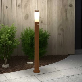 Paletto da giardino con Sensore Movimento 1m Corten E27