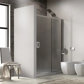 Kamalu - Cabina nicchia 140cm vetro fabric opaco K410N
