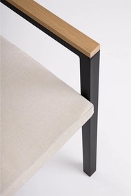 Sedie da esterno in set color antracite in metallo 4 pz Henna – Bizzotto