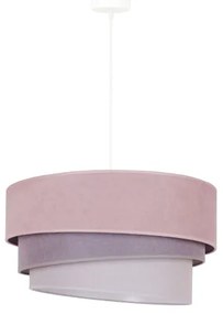 Duolla - Lampadario a sospensione con filo TRIO 1xE27/15W/230V diametro 45 cm rosa/grigio/bianco