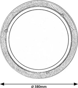 Brilagi - Plafoniera ORBIS 2x E27/60W/230V Ø 38 cm pino