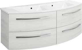 Mobile da bagno sospeso sotto lavabo L 130 x H 48 x P 48 cm rovere, 4 cassetti PELIPAL Image