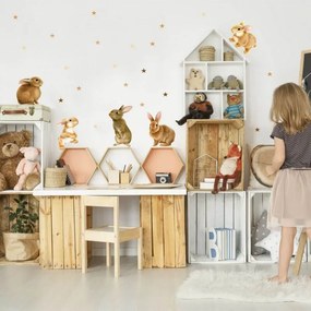 Adesivo da parete - Coniglietti per la camera dei bambini | Inspio