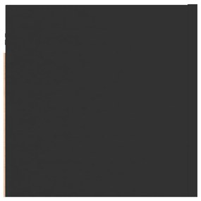 Comodino nero 30,5x30x30 cm in truciolato
