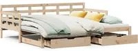 Dormeuse con Letto Estraibile e Cassetti 80x200cm Massello Pino 3302257