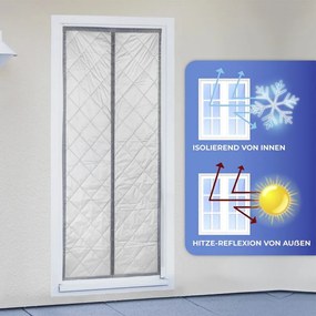 Tenda termica per porte in grigio-argento 80x200 cm - Maximex