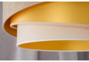 Duolla - Lampadario a plafone KOBO 1xE27/15W/230V diametro 45 cm beige/oro/color crema