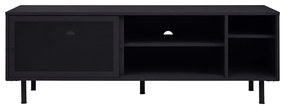 Mobile TV nero in metallo 160x55x45 cm Veep – Unique Furniture