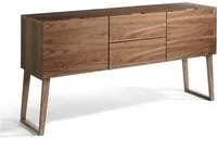 Credenza 160x40x80 cm in legno di noce