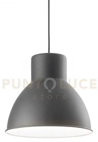 Lampada a sospensione metro sp1 grigio scuro interno bianco in meta...