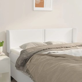 Testiera Ad Orecchio Bianca 147x16x78/88 Cm İn Similpelle /