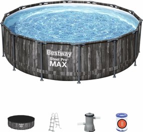 Piscina con struttura rotonda Steel Pro MAX 427x107 cm Bestway 5614Z