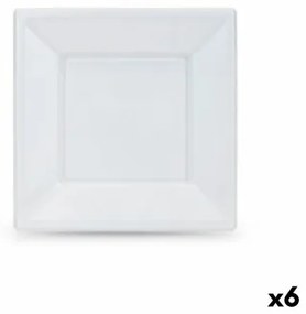 Set di piatti riutilizzabili Algon Bianco Plastica 18 cm (6 Unità)