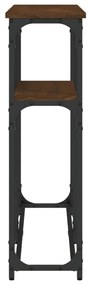 Tavolo consolle rovere marrone 145x22,5x75 cm legno multistrato