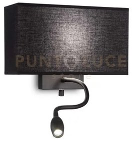 Hotel applique led 3000k 1,5w  50 lm + 1 luce attacco e27 doppio in...