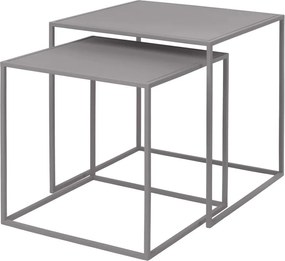 Set di 2 tavolini in metallo grigio chiaro 40x40 cm Fera - Blomus