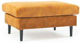 Pouf in velluto giallo Adagio - Scandic