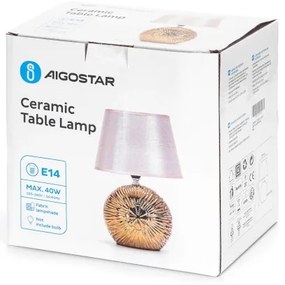 Aigostar - Lampada da tavolo 1xE14/40W/230V oro