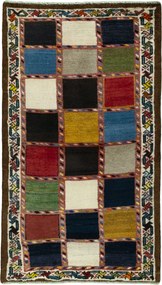 Gabbeh Tappeto 140x80 (Iran) Annodato A Mano