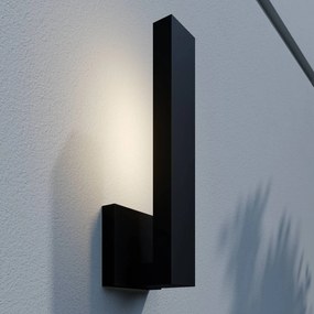Applique da esterni a LED Isadore Lindby, Nero, Alluminio, Moderno, Applique LED da esterni