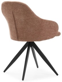 Set di sedie da pranzo marrone chiaro in imbottito con braccioli 2 pz Tamara – Marckeric