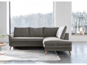 Divano letto angolare grigio (angolo destro) Charming Charlie - Miuform