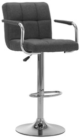Sedia Da Bar Grigio Scuro İn Tessuto /