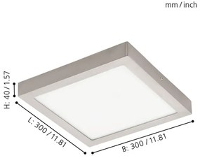 Eglo 96681 - Plafoniera dimmerabile LED RGBW FUEVA-C LED/21W/230V