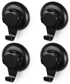 Set di ganci senza foratura neri in acciaio 4 pz Bestlock – Compactor