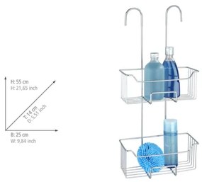 WENKO 24758100 - Mensola doccia MILO 25x55 cm argento/trasparente