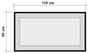 Specchio da parete QUANTUM 60x110 cm marrone/nero