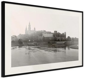 Poster  Postcard from Cracow: Wawel I  Cornice Quadri Cornice nera con pass-partout, Larghezza x Altezza Home decor 90x60