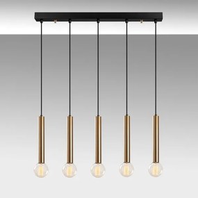 Lampadario a cavo TEMPO 5xE27/40W/230V dorato