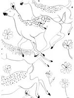 Coordonne Carta da parati panoramica Jumping Bambis - Linen