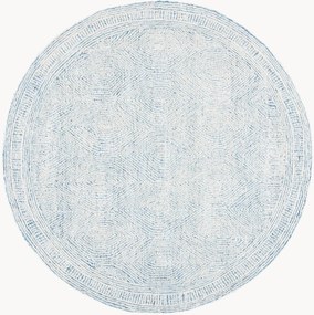 Tappeto rotondo in lana a pelo basso tuftato a mano Alaska