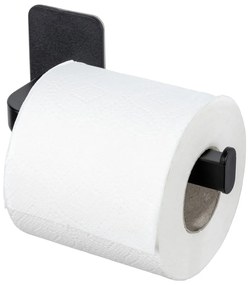 Porta carta igienica senza foratura nero opaco in plastica Parma – Allstar