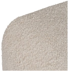 Sgabello in tessuto bouclé beige Suave - Ixia