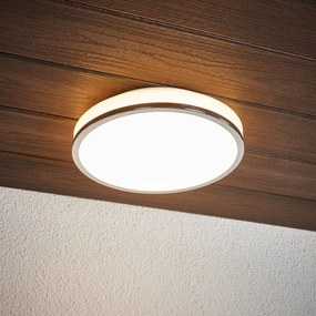 Plafoniera Lyss Lindby, Bianco / Opale, Bagno, Vetro, Moderno, Plafoniera