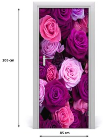 Sticker porta Rose rosa 85x205 cm