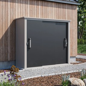 PRIMEYARD 210 x 78 cm Armadio da esterno XL, alluminio bianco - (GFPV01163)