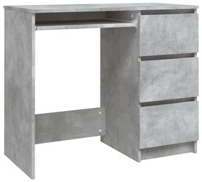 Scrivania grigio cemento 90x45x76 cm in truciolato