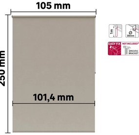 Tenda a rullo filtrante INSPIRE Kangri marrone 105x250 cm