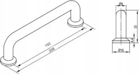 Cersanit S599-0183 - Maniglia MILLE 20 x 3 cm, cromo lucido