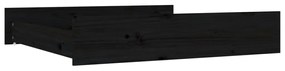 Cassetti per letto 2 pz in legno massello di pino nero