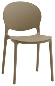 Set di sedie SANTA CRUZ in polipropilene beige, impilabili